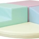 Soft Play Montessori Large Foam Blocks in Pastel Baby Crawling Helper Forms and Slide Indoor Climbing Toys for Toddlers 1-2