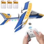 RC Plane,  Remote Control Airplane W/ 3 Batteries & 6-axis Gyro Stabilizer, 2CH  RC Glider Toy for Beginners Kids Boys Girls Adults