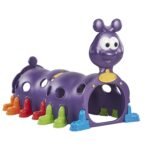 Indoor/Outdoor Peek-A-Boo Caterpillar Climbing Play Structure for Kids, Purple
