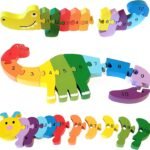 Animal Wooden Puzzles for Toddlers - Colors and Counting Building Toys and Toddler Games | Montessori Toys Wood Blocks with Storage Box and Learning Activities eBook - 3 Piece